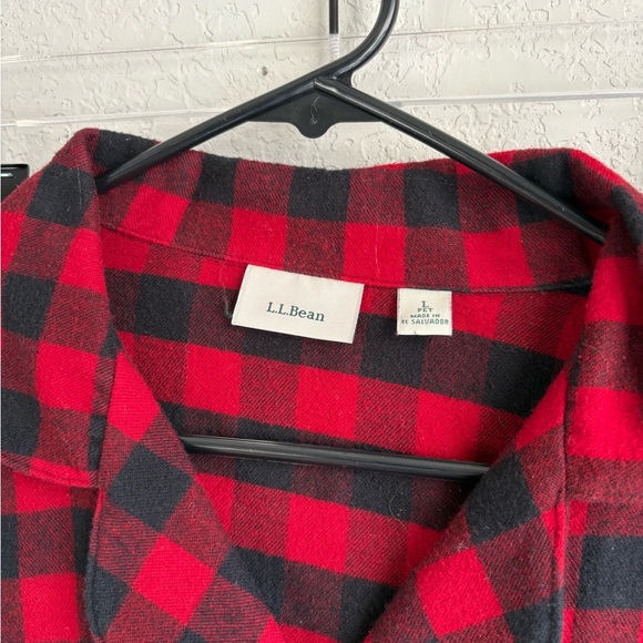 LL Bean Scotch Plaid Flannel Pajama Set Large Red Black Buffalo Check Rob Roy - Picture 2 of 6